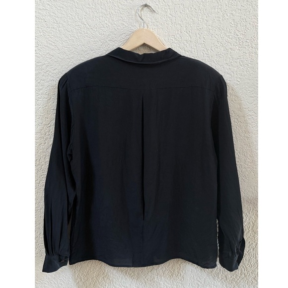 Christian Dior Top Blouse Black Chemise Sleepwear Casual Vintage Classic 12 - Picture 3 of 10